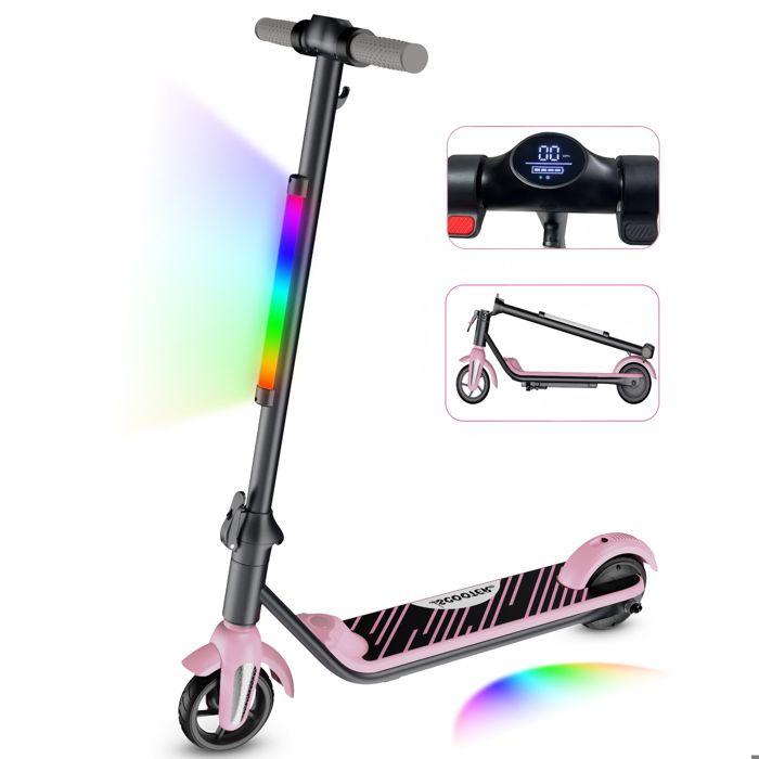 Lot De 2 Lampes LED Pour Trottinette Enfant - IPX5 étanche, 3 Modes, Capteur De Vibration, Rechargeable USB