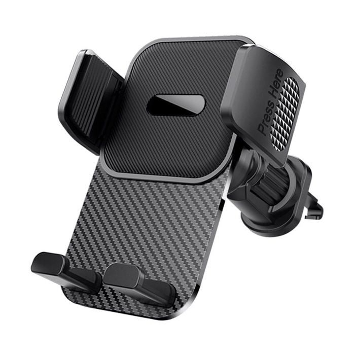 Support Téléphone Voiture Clip Militaire Rotatif 360° - Fixation Grille Aération Noir