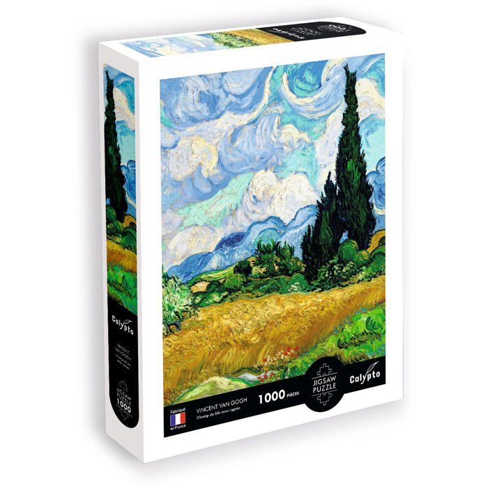 Sentosphere Puzzle - Calypto - 1000 pièces -Champ de blé avec cyprès - Vincent Van Gogh - Dès 9 ans - vue 2
