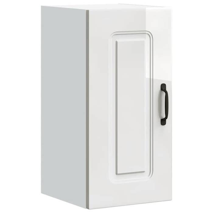 (SOLDE dété)Armoire murale de cuisine/Design suspendue - Anti humidité - blanc brillant bois ingénierie Aspect élégant*4173