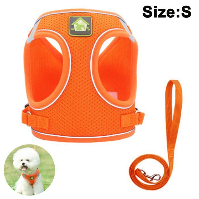 Harnais respirant pour chien gilet de traction réfléchissant idéal pour petits et moyens chiens. YYV