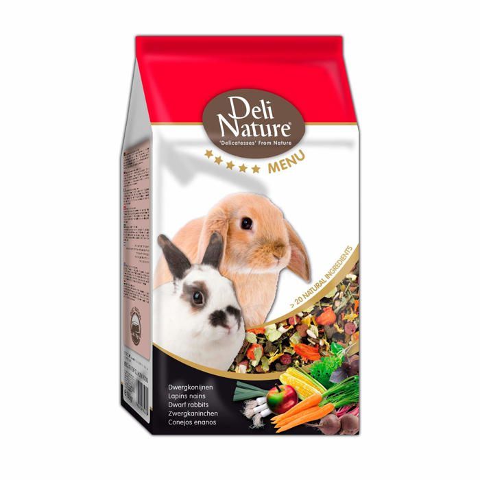 Nourriture pour Lapins Nains - Deli Nature - Menu 5 Stars - 25 kg