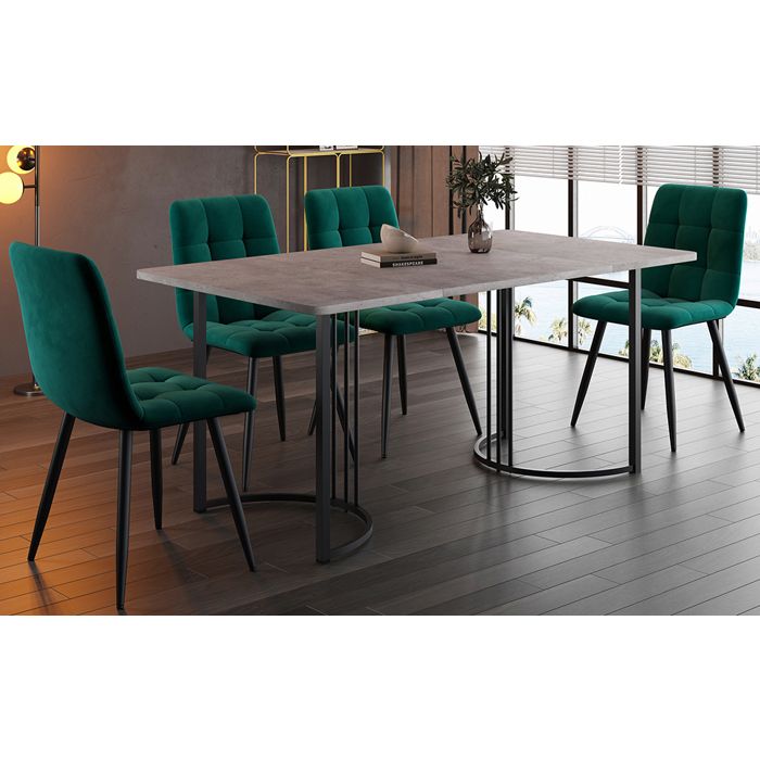 Nouveau Eco - friendly Material Dining Group (Set de 5) table à manger avec 4 chaises table à manger de cuisine moderne 140