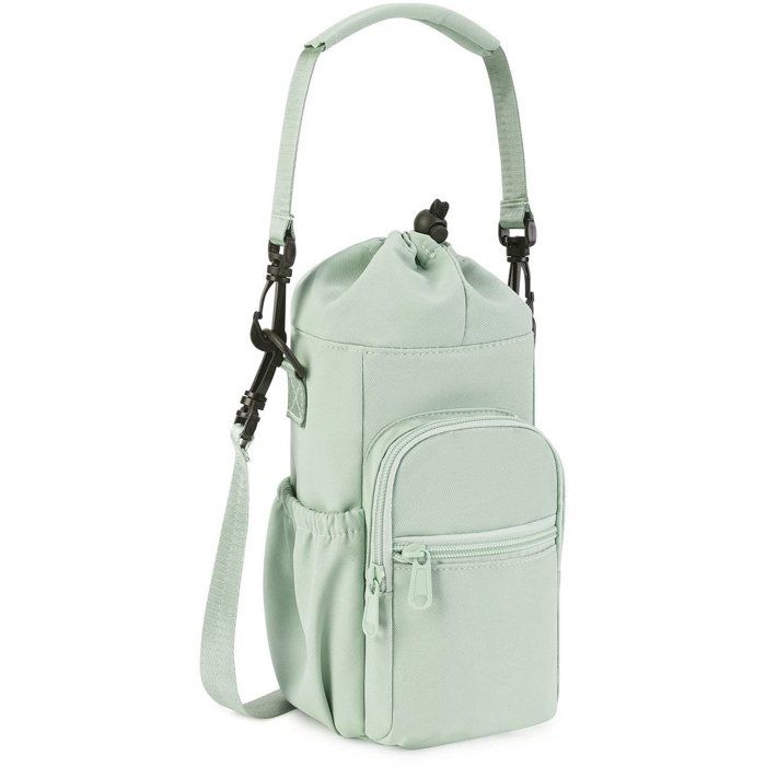 Porte-bouteille - Sacoche bandoulière pour bouteille deau - Sac à bandoulière - Sac isotherme pour bouteille deau - Sac de sport -