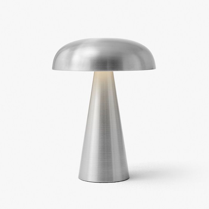 Lampe de table en forme de champignon ampoule LED pour décoration de chambre - Argenté