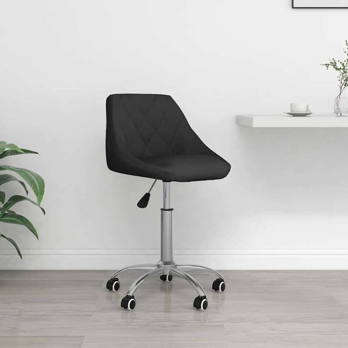 Stable&robuste Chaise de bureau pivotante Noir Similicuir avec manuel de montage &01_17844