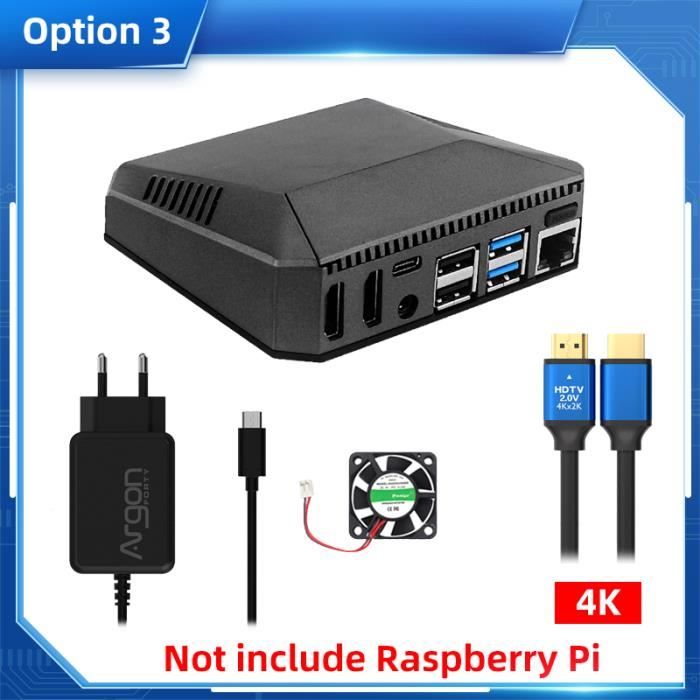 Option 3 - Etui Argon One V2 Pour Raspberry Pi 4 Modèle B, Coque ...