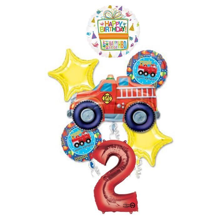 Camion De Pompiers Camion De Pompiers 2eme Fete D Anniversaire Et Decorations De Ballons 5q2 Achat Vente Ballon Decoratif Soldes Cdiscount