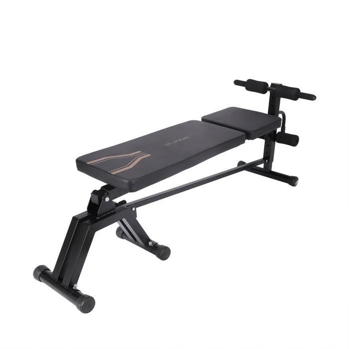 Banc De Musculation Réglable - Fitness Maison - Haltérophilie Pro - Kit Poids & Barres