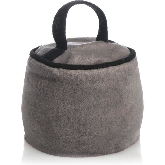 Boudin De Porte Uni - 8x80 Cm - Gris Clair - Bas - Boudin De Porte