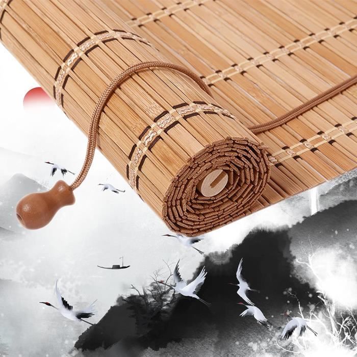 Store Enrouleur En Bambou Naturel - Sur Mesure (45 à 180 Cm) - Pour Fenêtre, Terrasse, Jardin - Occultation Partielle - 8