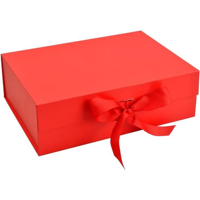 Boîte Cadeau Avec Couvercle Magnétique, Boite Cadeau Pliable 26 x 19 x 8  cm, Boite Cadeau Pliable Bowknot, Boite Cadeau Vide, Noir - Cdiscount  Beaux-Arts et Loisirs créatifs