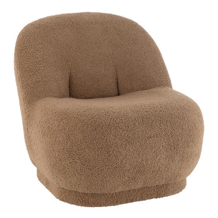 Fauteuil Design Bouclette Teddy 88cm Blanc Paris Prix