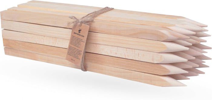 25 pieces piquets en bois de hetre 60 cm pour arpentage et jardin poteaux en bois cdiscount bricolage