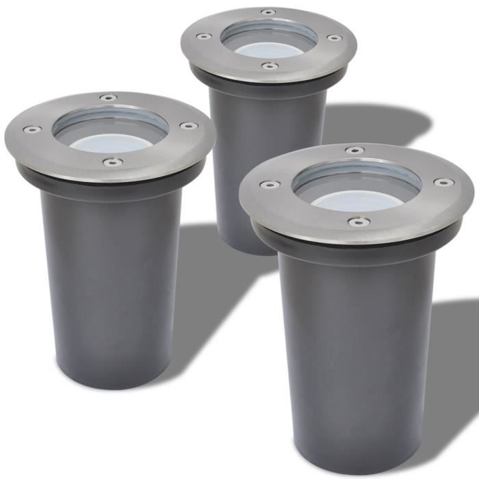 Magnifique Lampe LED encastrable au sol d'exterieur 3 pieces Rond