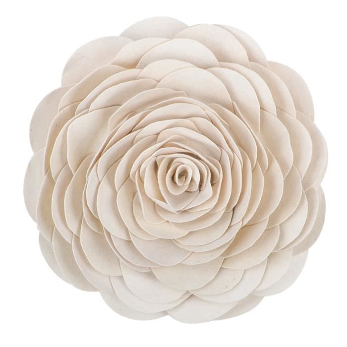 Housse de Coussin avec Rembourrage Forme 3D Fleurs Rose ...