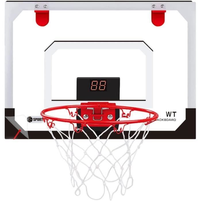 Mini Panier De Basket Enfant Avec Tableau électronique - Fixation Murale Ou Porte, 4 Balles Incluses - Jeu D'intérieur - 11