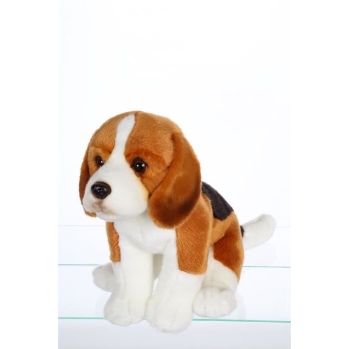 Gipsy Toys - Chiens Réalistes Assis - Beagle - 25 cm - Marron, Blanc & Noir