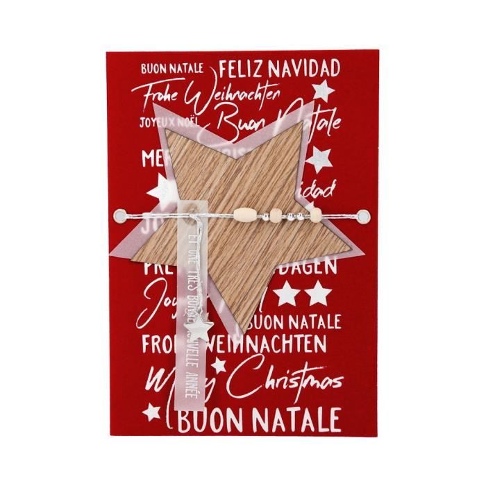 Carte De Voeux Fetes De Fin D Annee Joyeux Noel Et Bonne Annee Etoile I Cdiscount Beaux Arts Et Loisirs Creatifs