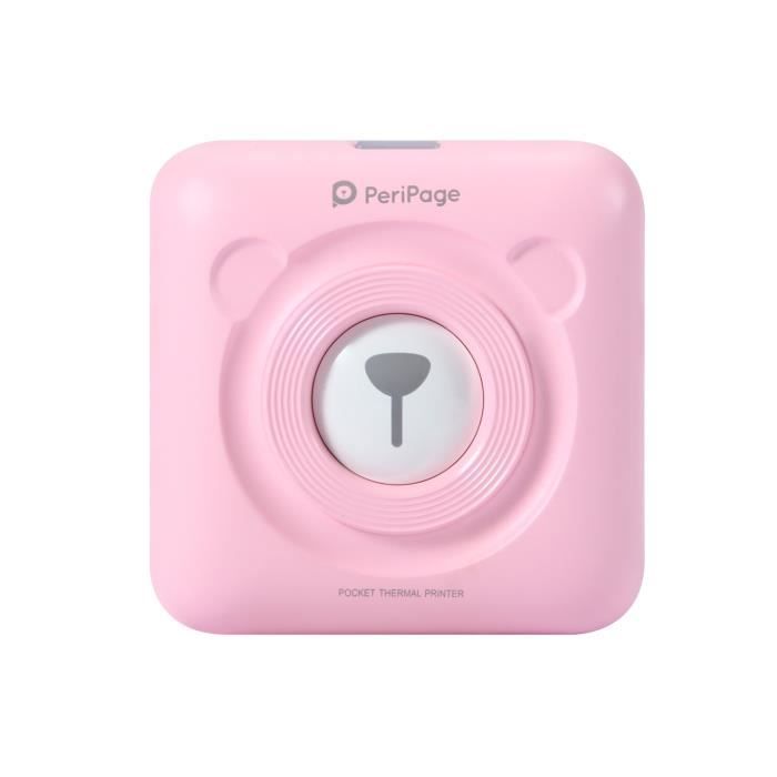 PeriPage Mini Imprimante Thermique Bluetooth - Sans Encre - Pour Photos, Étiquettes, Notes - Compatible Smartphone, IPad, PC - 3