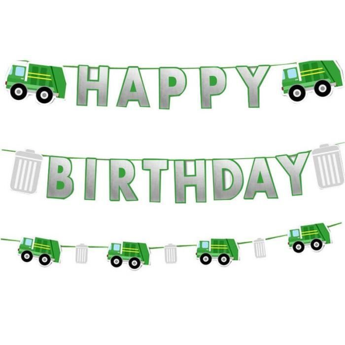 Banderole Joyeux Anniversaire Camion Poubelle Decorations De Fete Prenatale Anniversaire Stand Photo B Jbhfcdc Achat Vente Banderole Banniere Prolongation Soldes Cdiscount