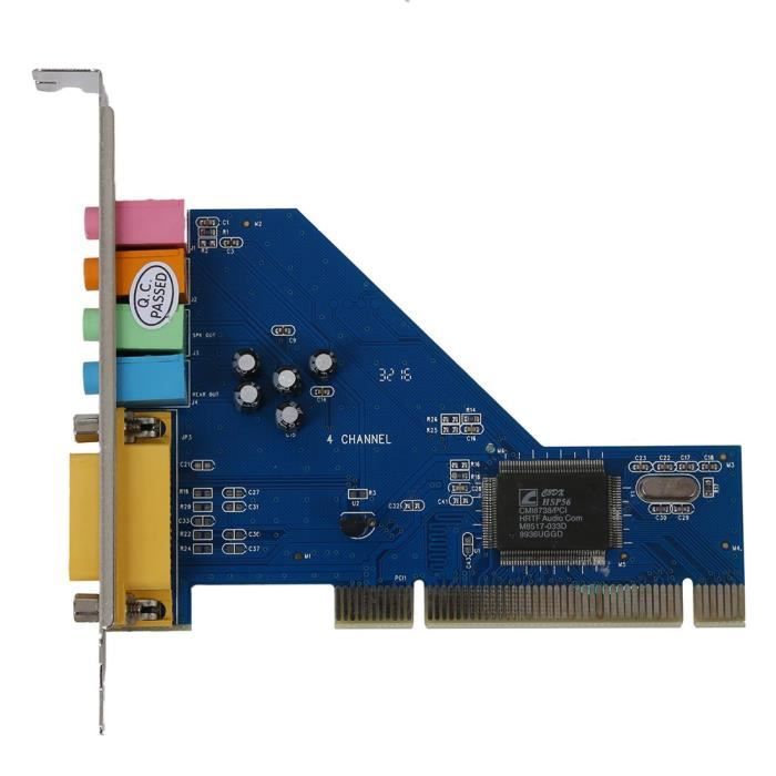 4 Canaux C-Media 8738 Puce 3D Audio Stereo Interne PCI Carte De.
