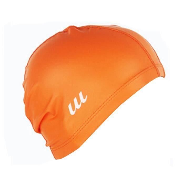 Hommes Femmes Bonnet De Bain Tissu Impermeable Piscine Porter Orange La28283 Prix Pas Cher Cdiscount