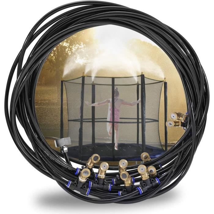JS&KeJi 2 Pack 4 trous Buse de pulvérisation en laiton, Brumisateur Buse Jardin arroseurs Raccord de tuyau d'eau connecteur pour jardinage et agriculture