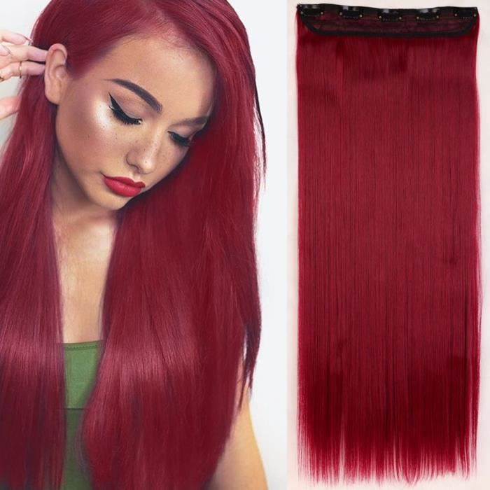 Extension a Clip Cheveux Extension Cheveux Monobande [1 Pièce 5 Clips] Pose  \u0026 Dépose Facile [26\