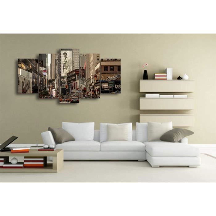 Images Encadrees Le Carrefour Du Monde 5 Pieces 100x50cm Peinture Toile Impression Chambre Decor Imprimer Affiche Photo Toile 968 Cdiscount Maison