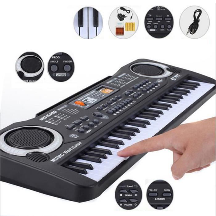 61 keys clavier Piano électronique pour enfant avec haut-parleur Microphone cadeau pour fille garçon Noël anniversaire