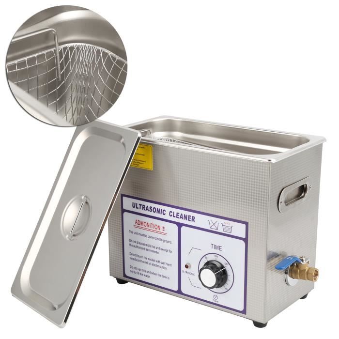Nettoyeur à Ultrasons Professionnel 47 KHz - Bac En Acier Inox 304 De 300 Ml - Pour Bijoux, Lunettes, Prothèses Dentaires - 4 Modes (2 à 10 Min) - 4
