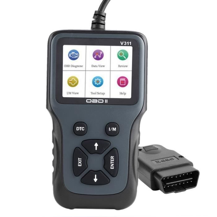 Détecteur de panne de voiture 8-36V V311 OBD2 Scanner lecteur de code de défaut de voiture Écran couleur outil de diagnostic