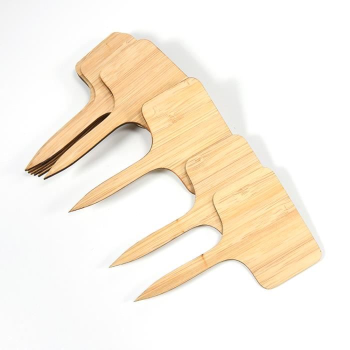 50 étiquettes Pour Plantes En Bambou - 178x59 Mm, Surface Lisse Pour écrire, Jardinage Et Semis - 6