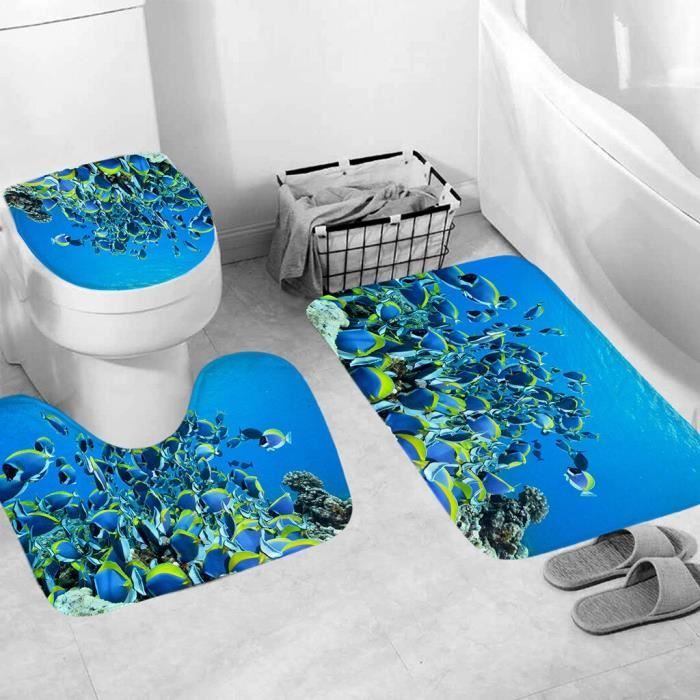 Abattant Wc Si ge de Toilette Polyester 3 pi ces Couverture de