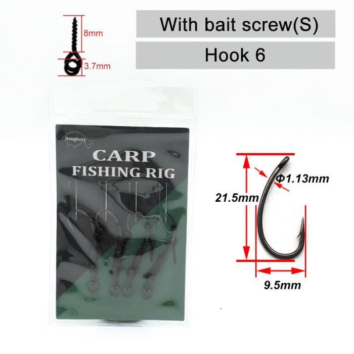 ECSiNG 12 Pièces Micro Pivotant Hameçon Anti Fond Carpe - Crochet de Pêche Ronnie en Acier Au Carbone - Style Barbe