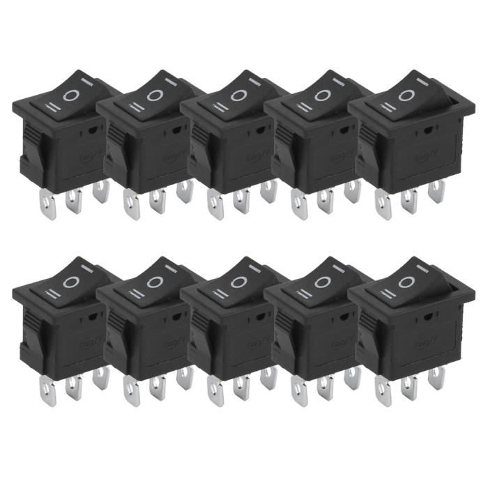 Interrupteur Bascule CIKONIELF KCD1 10 Pi ces 3 Broches interrupteur-bascule-cikonielf-kcd1-10-pi-ces-3-broches