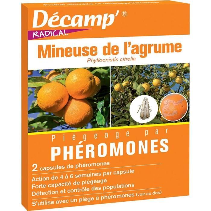 Phéromone contre la mineuse de l'agrume (Boite de 2 capsules)