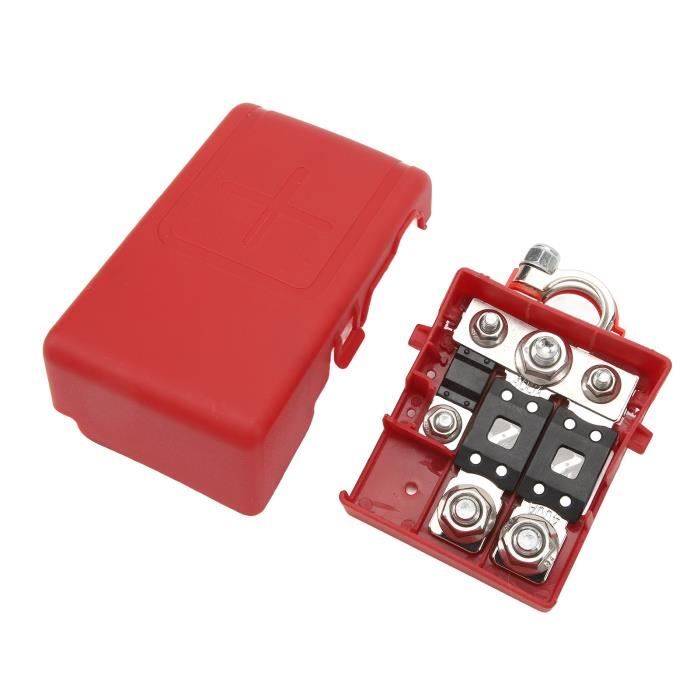Cache-bornes De Batterie Rouges Et Noirs - Capuchons Isolants Positif Négatif Pour Voitures, Bateaux, Motos - 1 Paire