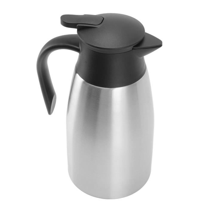 Pot d'eau isolé par vide Contenant Isotherme en acier inoxydable Cafetière Théière en acier inoxydable(2L
