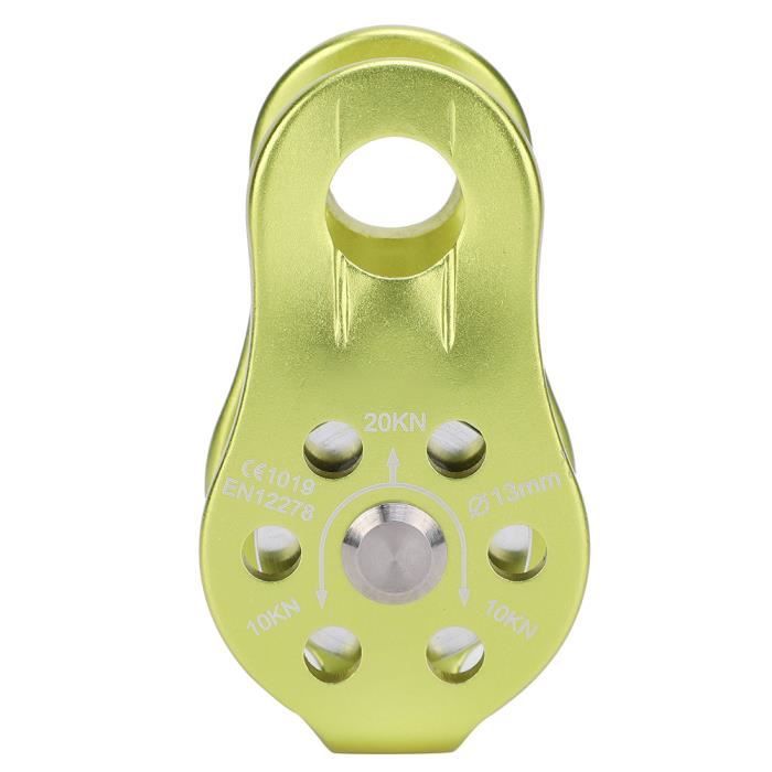 Poulie D'escalade 26KN – Alliage Alu 81mm – Spéléo, Corde Fixe, Levage – Neuve