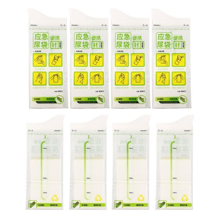 Lot 30 Urinoirs Jetables Femme + 5 Sacs Urine 750ml - Pisse Debout, Camping, Voyage, Absorption Gel - 8