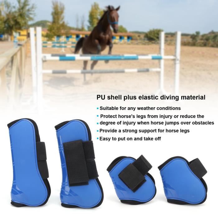 Guetre Poney Xirfuni Guêtres De Tendon De Cheval, Protection De Jambe De Cheval Bleu Marine Pour L'équitation Pour Le Saut (un Lot De Bleu Marine, Taille L Guetre Cheval