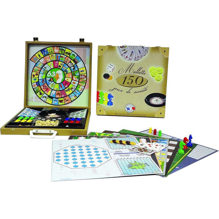 Jeu de société - FERRIOT CRIC - Mallette 150 Jeux Ferriot 1526 - 150 jeux - Mallette robuste - Dès 6 ans