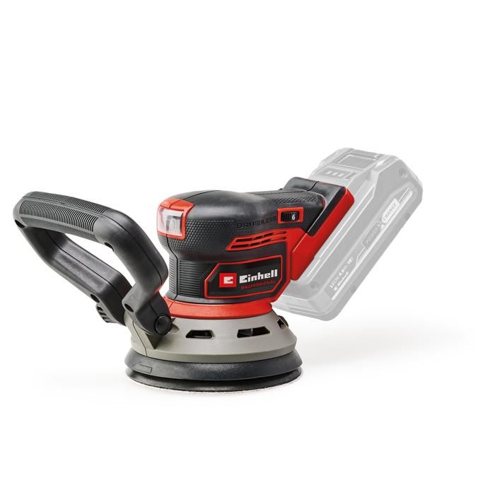 Einhell Professional Ponceuse excentrique sans fil TP RS 1832 Li BL Solo Power X Change 18 V moteur Brushless semelle 125 mm papier abrasif inclus Livré sans batterie ni chargeur - vue 4