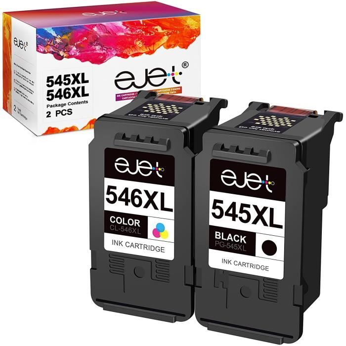 545 546 XL Cartouches d'encre Remanufacturées EJET 2 Pack Compatible pour  Canon PG-545XL/CL-546XL pour Pixma TR4550 TS3150 MX495 - Cdiscount  Informatique