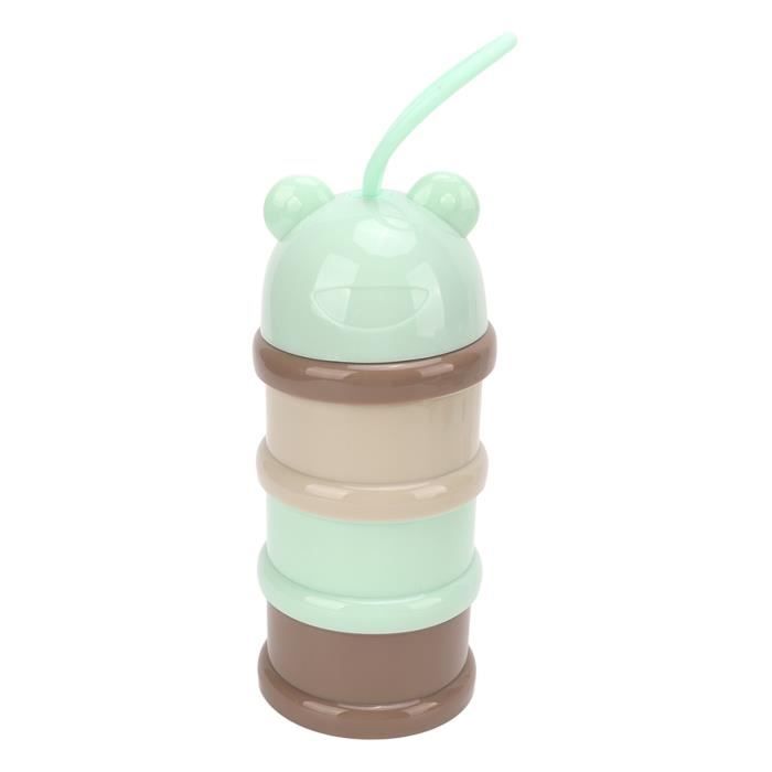 Distributeur De Lait En Poudre 3 Compartiments 300ml - Portatif Pour Voyage, Crèche, Camping - 12