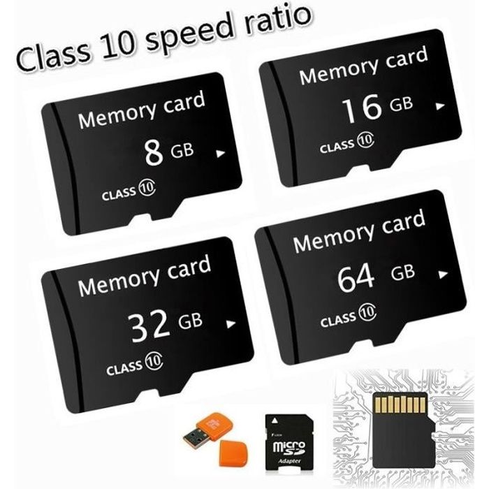 Cartes Mémoire Haute Vitesse U3 TF/carte SD 256 Go 128 Go 64 Go 32 Go 16 Go  Micro A1 Sd Class10 UHS-1 Flash Ultra Pour Adaptateur Sd Avec Lecteur De  Carte - Temu Switzerland