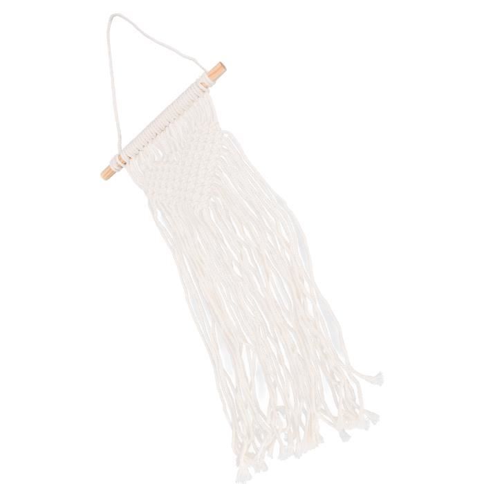 Tenture Murale - Bohème - Macramé - Beige - Glands - Artisanal - Maison