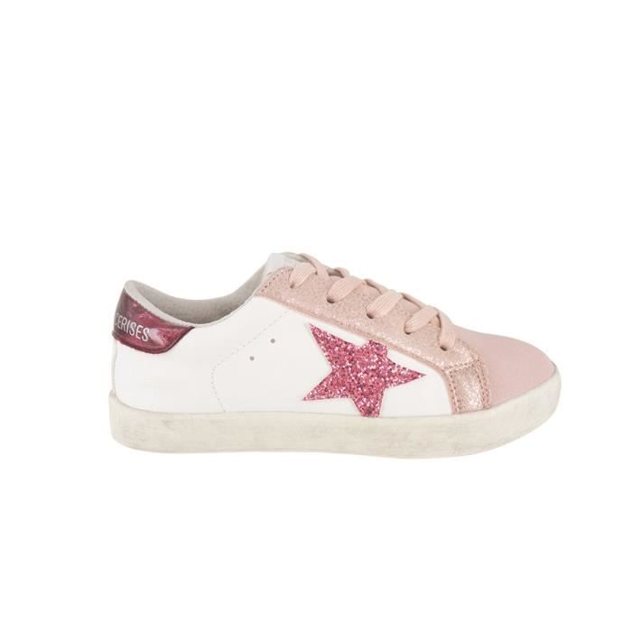Baskets Sportswear LE TEMPS DES CERISES Synthetique City Glitter Pink ENFANT Fille femme Blanc et rose Achat Vente Baskets Sportswear LE TEMPS DES CERISES Synthetique City Glitter Pink